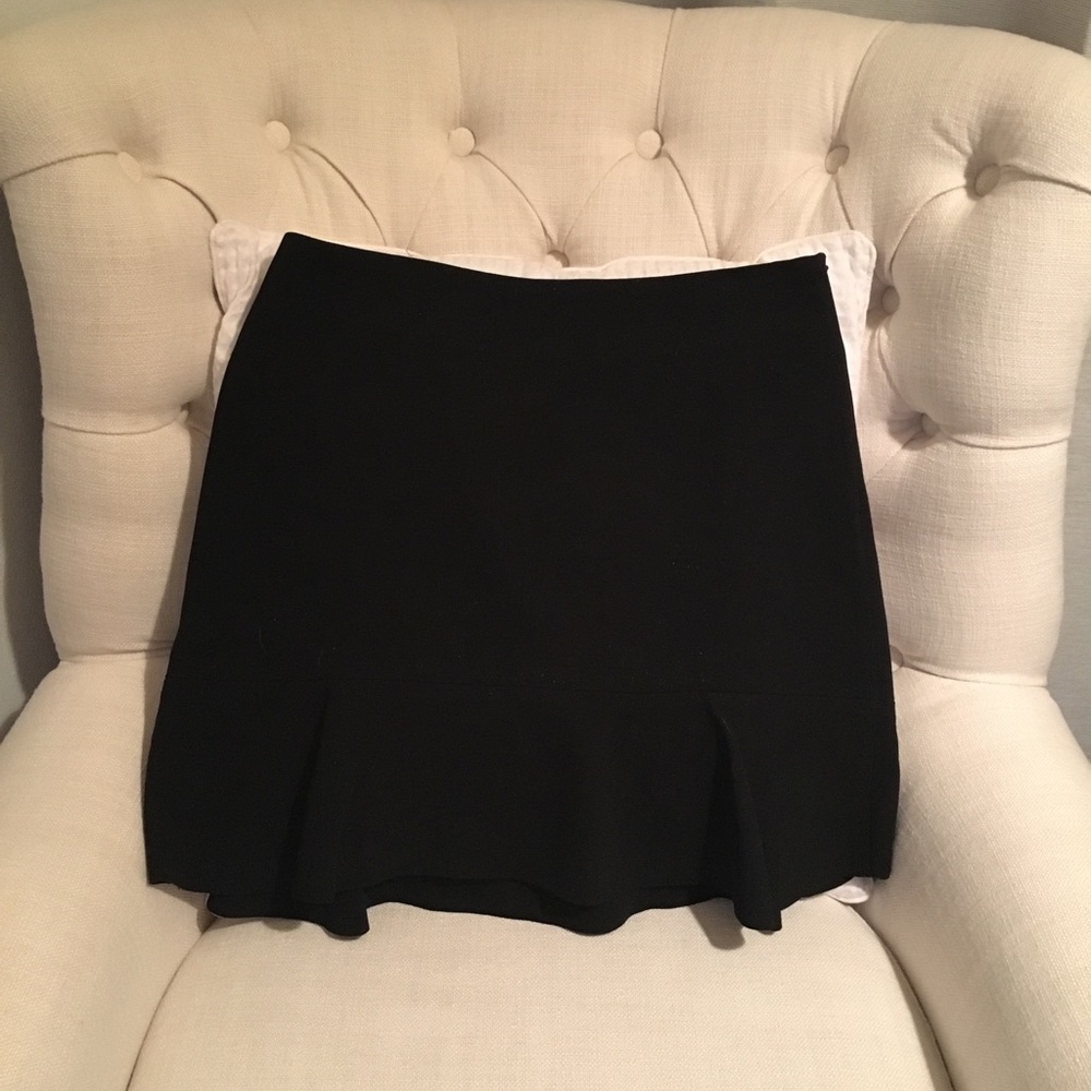 Zara Black Ruffle Mini Skirt